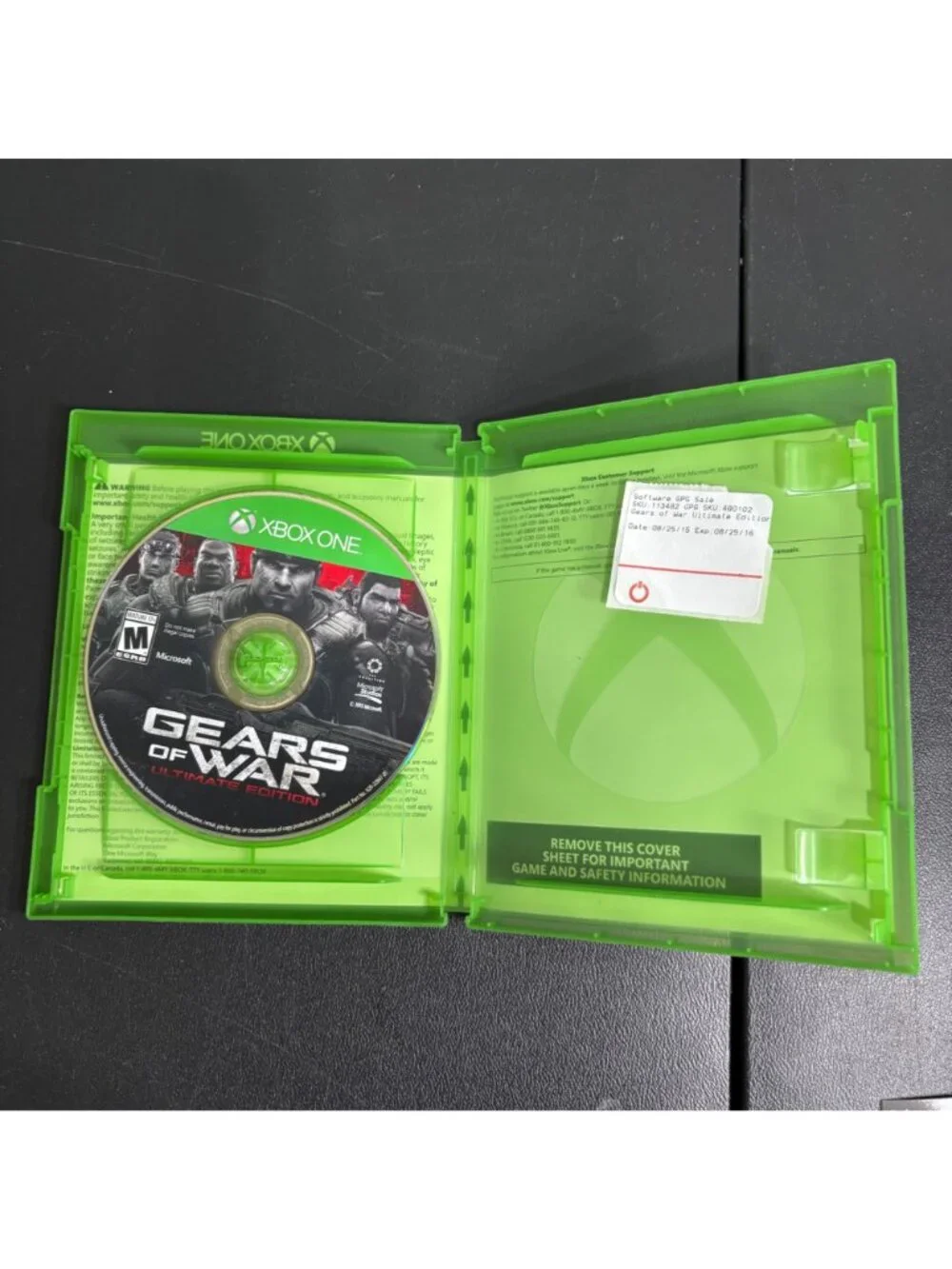 Gears Of War Ultimate Edition Xbox One Complete With Case Disc Manual & Sticker